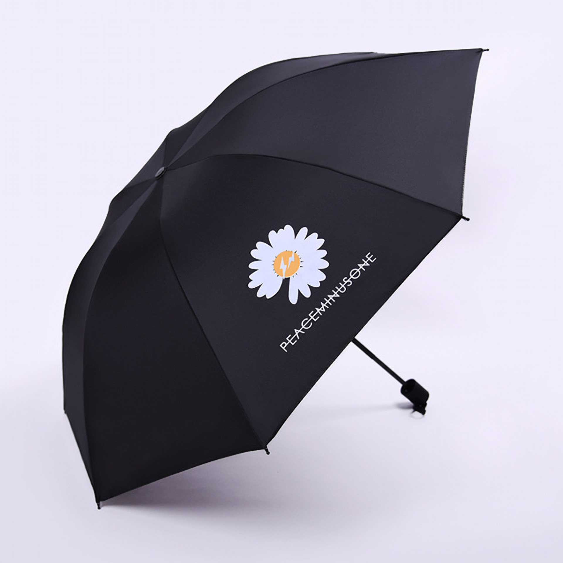 Three-fold black vinyl sun protection and UV protection, fruit Daisy UV bear umbrella, female couple umbrella, sunshade pic 18