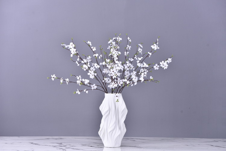 Lanjin Factory wholesale source factory goods artificial cherry blossoms, indoor living room decoration artificial flowers, wedding banquet soft decoration landscaping artificial pear blossoms pic 11