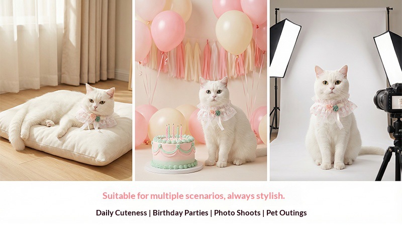 New pet supplies: Cat drool wipes, dog collars, exquisite wooden lace bibs, cute factory direct sales pic 17