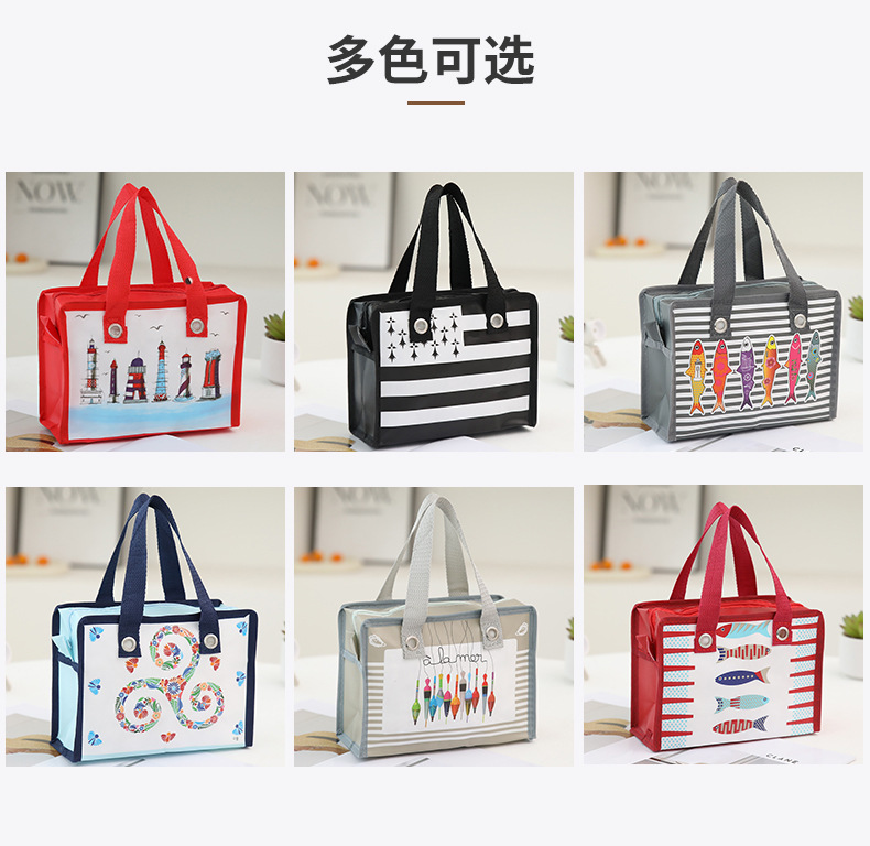 现货防水无纺布手提袋外贸彩印拉链小号收纳袋时尚便携购物礼品袋详情10