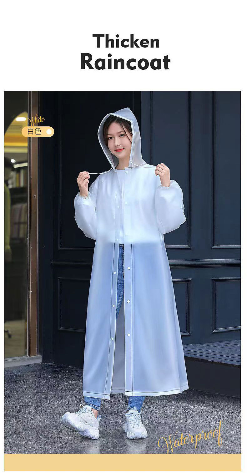 One-piece raincoat, long hiking windbreaker, long one-piece transparent raincoat for boys and girls, Korean fashion pic 11