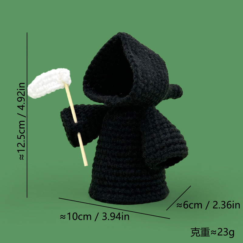 Wholesale and customization of white ghost-shaped crocheted dolls, plush toys and trendy toys pic 6