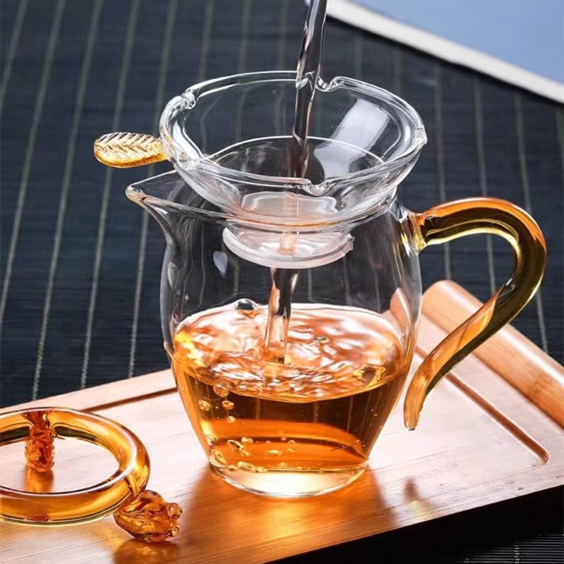 公道杯玻璃茶具分茶器带茶滤一体泡茶杯高端公杯茶海茶漏套装日式详情20