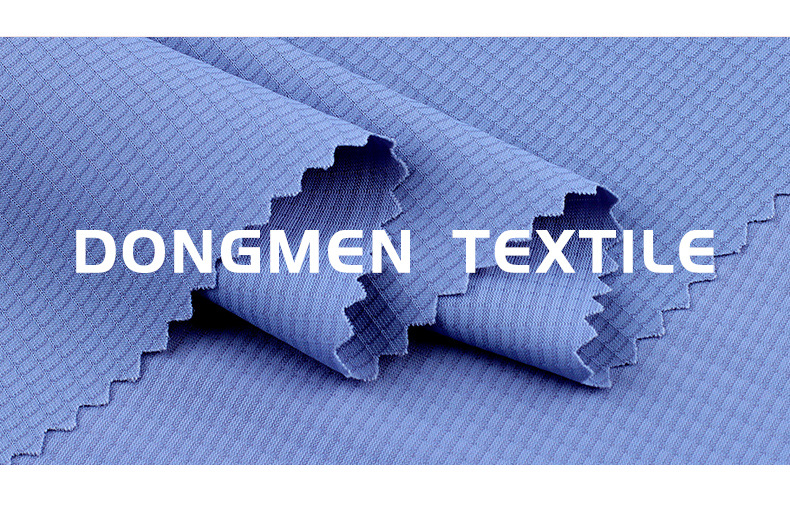 蓝色织物面料TLOO71小砖块 立体纹理柔软透气家居布料详情11