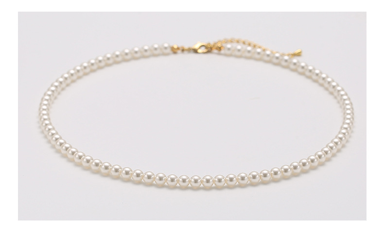 fever珍珠项链同款正圆高级感简约复古锁骨链气质小香风韩版项链详情18