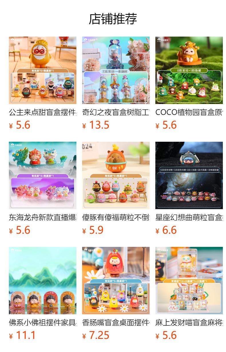Costume party blind box cartoon figurines, fun boys and girls, children and adults, resin handicrafts, cute 2D pic 1