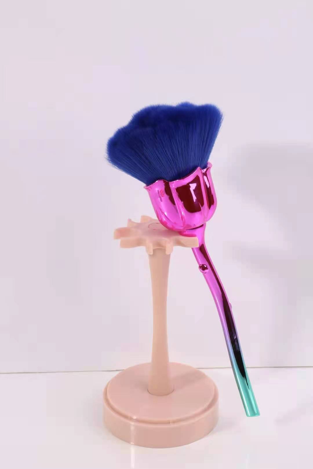 网红玫瑰花化妆蓝色妖姬玫瑰花散粉刷化妆刷尼龙纤维毛化妆工具详情13