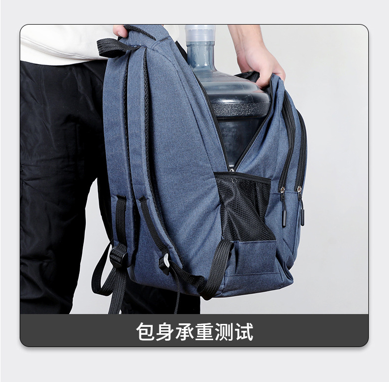 新款背包商务差旅大容量运动潮牌双肩包男款旅行潮款书包男高中生详情3