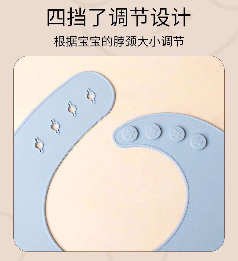 小熊硅胶辅食餐具套装宝宝硅胶吸盘碗母婴喂养婴儿围兜六件套详情7