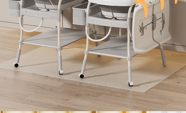 Changing table, baby care table, newborn diaper changing, massage and touch table, bathing and washing integrated with rollers pic 21