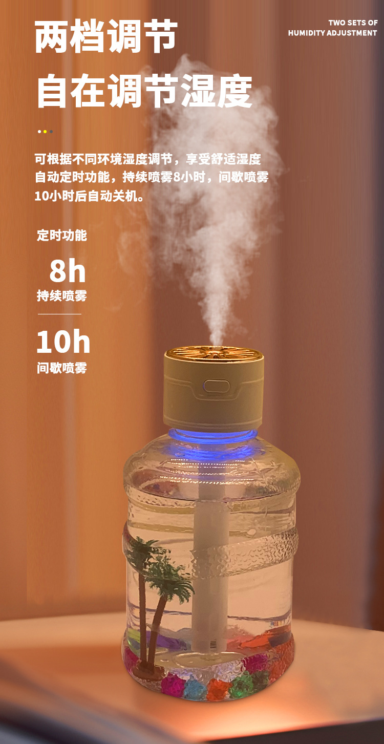 无雾加湿器蓝牙音响助眠白噪音播放器车载香薰150ml加湿器详情3