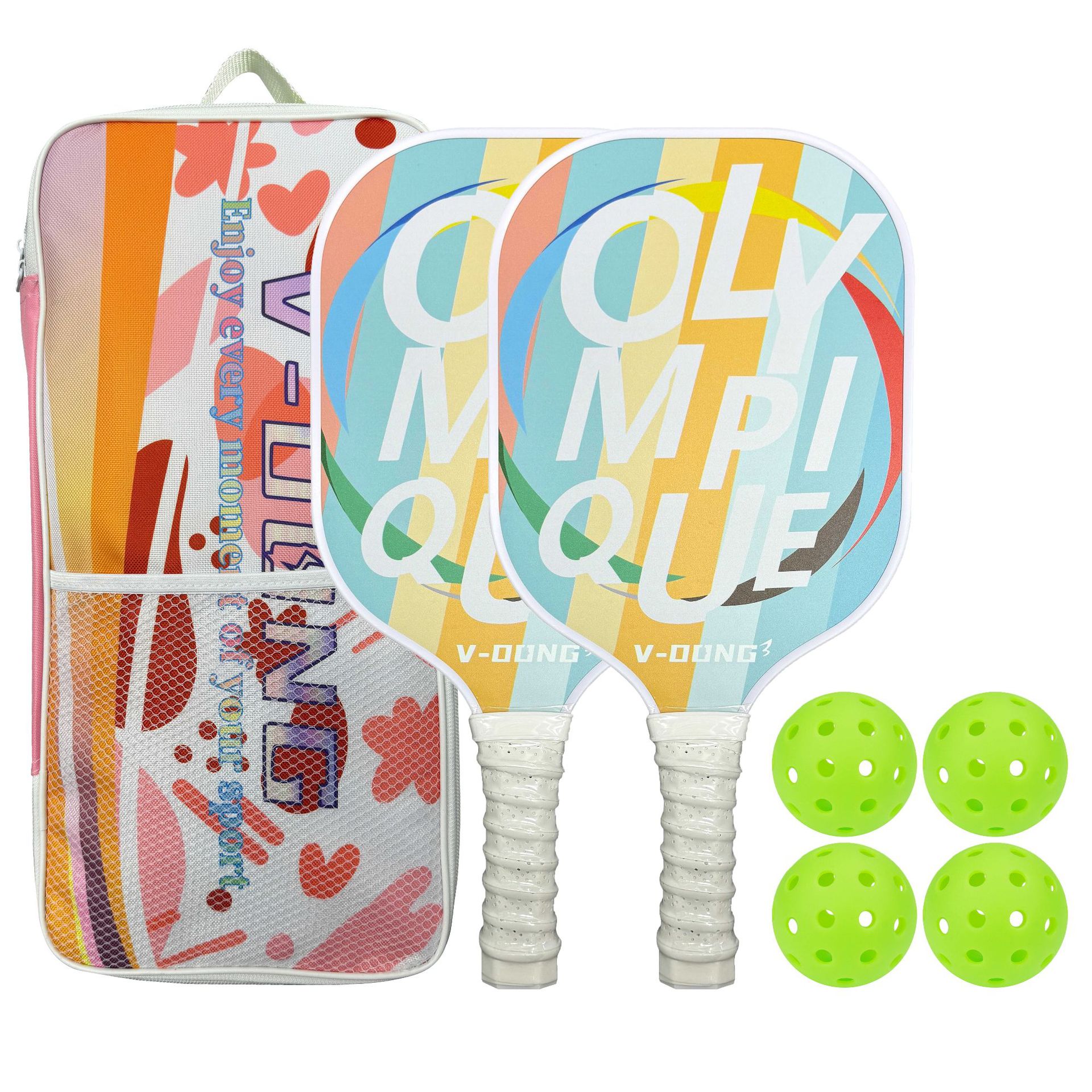 玻璃纤维匹克球拍升级加厚款套装Pickleball初学者高颜值球拍套装详情3