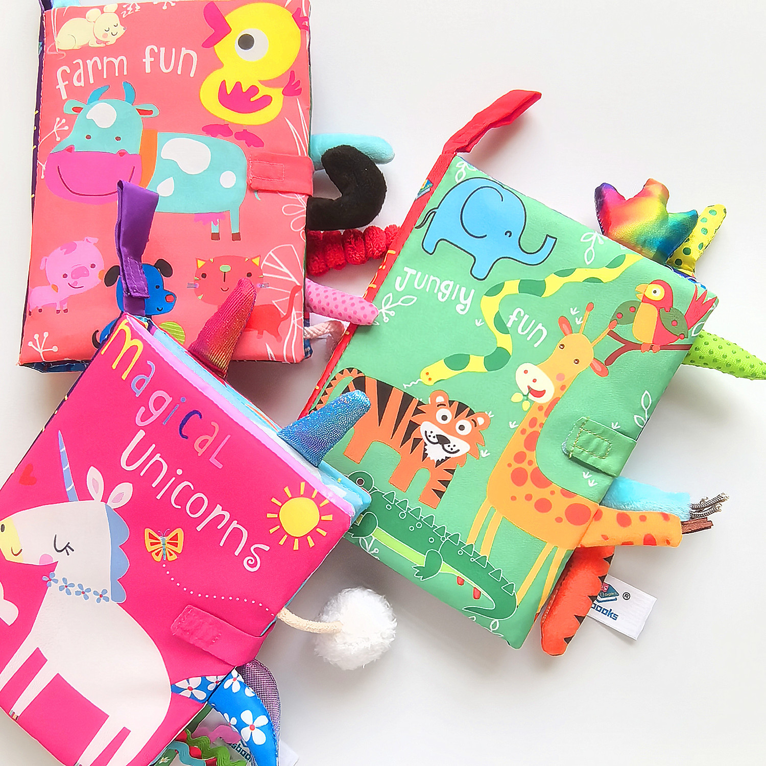 kidsbooks婴儿立体尾巴布书宝宝撕不烂安静布書动物尾巴布书厂家详情8
