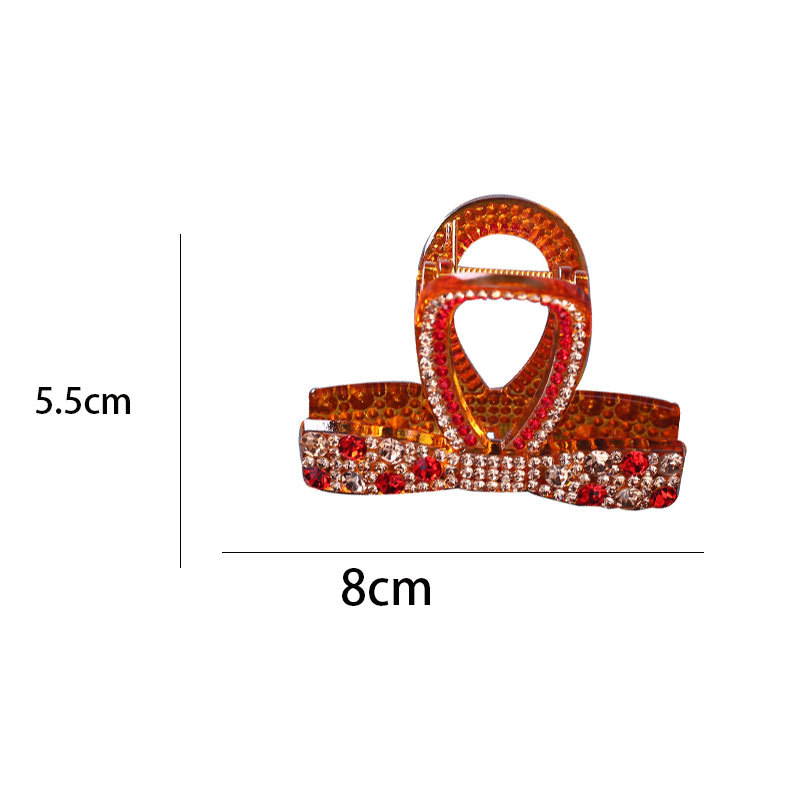 The 2025 new Korean-style light luxury medium-sized shark clip is simple, exquisite and elegant. It is a large claw clip at the back of the head pic 2