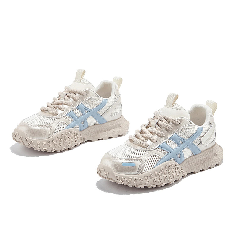 真皮老爹鞋女2025夏季新款网面透气阿甘鞋女厚底运动鞋百搭鞋子女详情17