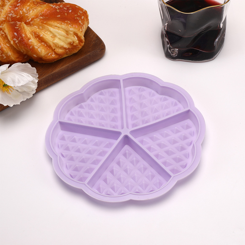 Waffle mold, baking mold, household heart-shaped grid pancake, muffin mold, high-temperature resistant steamed pastry mold, baking tray pic 2