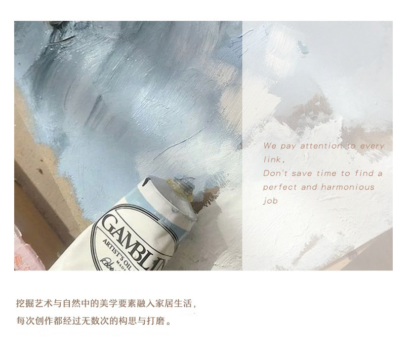 中古风肌理手绘油画侘寂风客厅装饰画玄关挂画餐边柜卧室壁画高级详情16