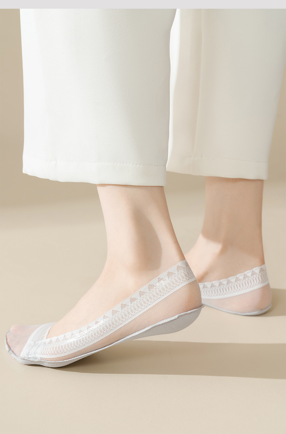 船袜不掉跟女冰丝无痕隐形袜吸汗透气纯棉底硅胶防滑条纹短袜夏季详情24