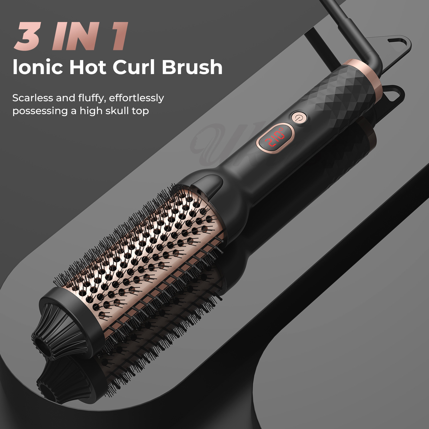 Amazon hair curling electric heating comb, multi-functional hair straightening comb, negative ion roller comb, hair curler, dual-purpose for both straightening and curling, cross-border pic 2