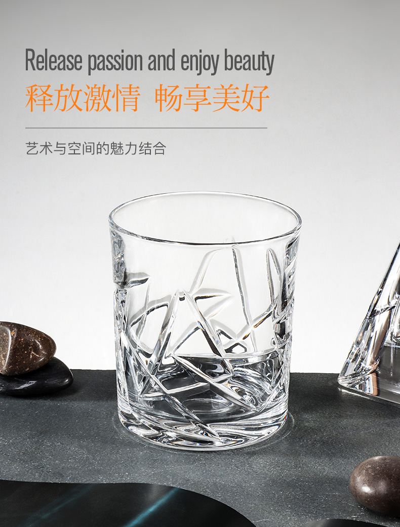 莱克斯捷克进口水晶加厚威士忌酒杯家用经典创意直筒古典洋酒杯详情8