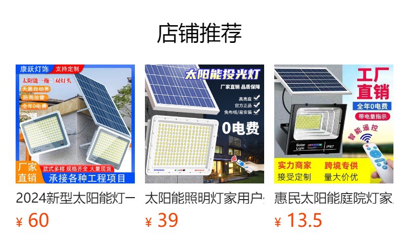 太阳能庭院灯户外灯照明灯超亮大功率防水室内外感应家用LED路灯详情1