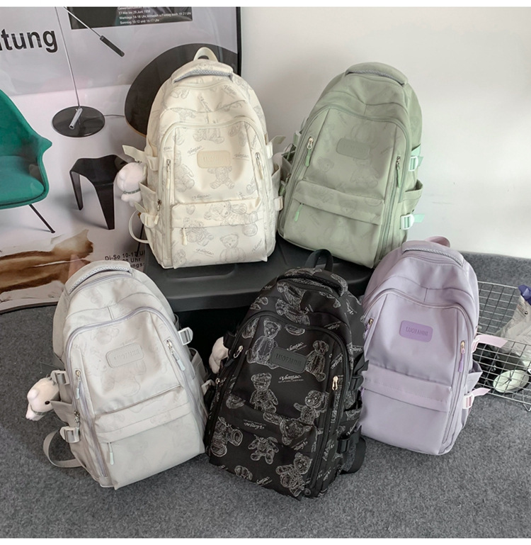 新款潮牌韩版书包女大容量中学生双肩包清新甜美休闲旅行双肩包详情47