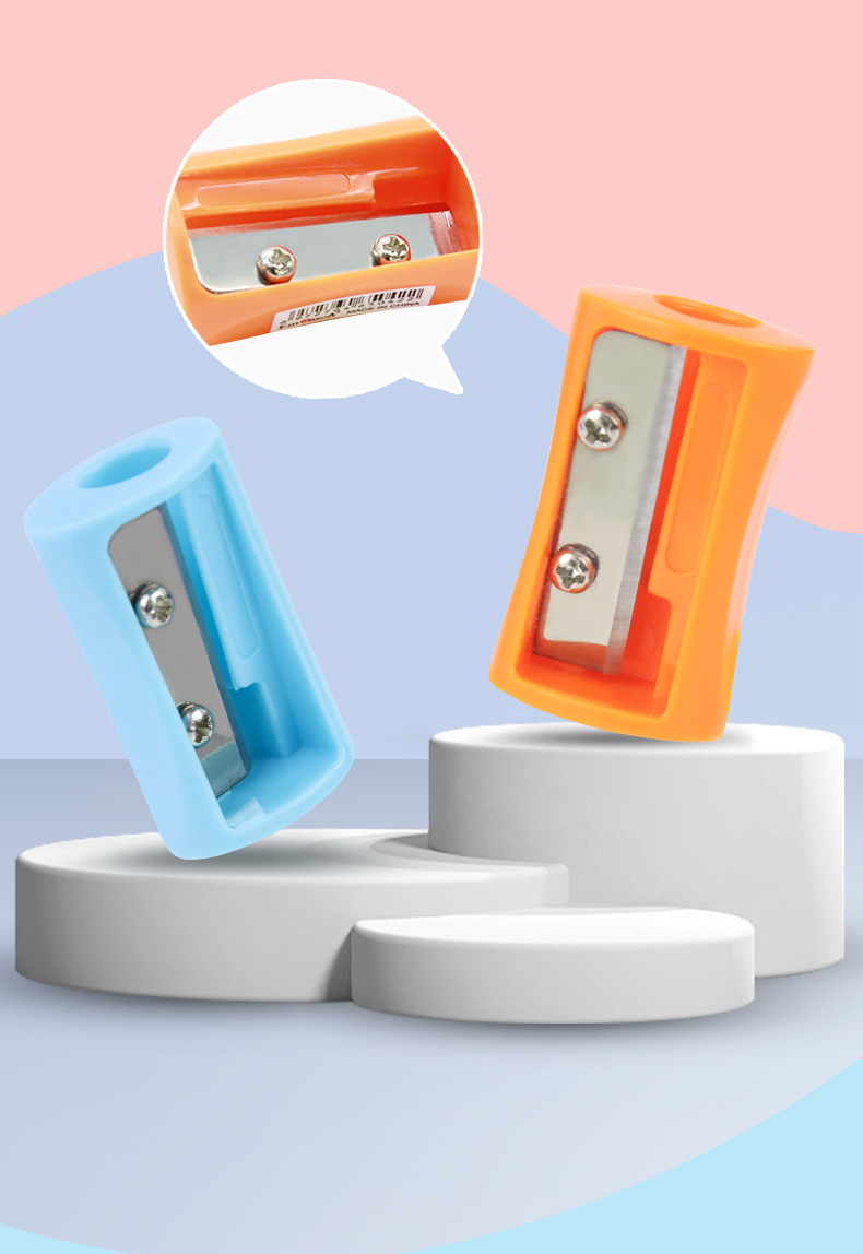 Cross-border manufacturer customizes single-hole pencil sharpeners, mini plastic pencil sharpeners, pencil sharpeners and waist-shaped pencil sharpeners pic 3
