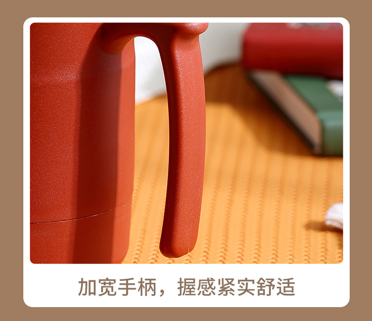 304 stainless steel mugs, portable coffee cups, thermos flasks, household red breakfast cups with spoon LIDS, office water cups pic 19