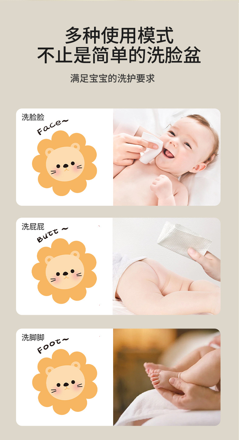 折叠盆婴儿洗脸盆宝宝儿童用品洗脸洗屁屁洗脚小盆家用折叠脸盆详情2