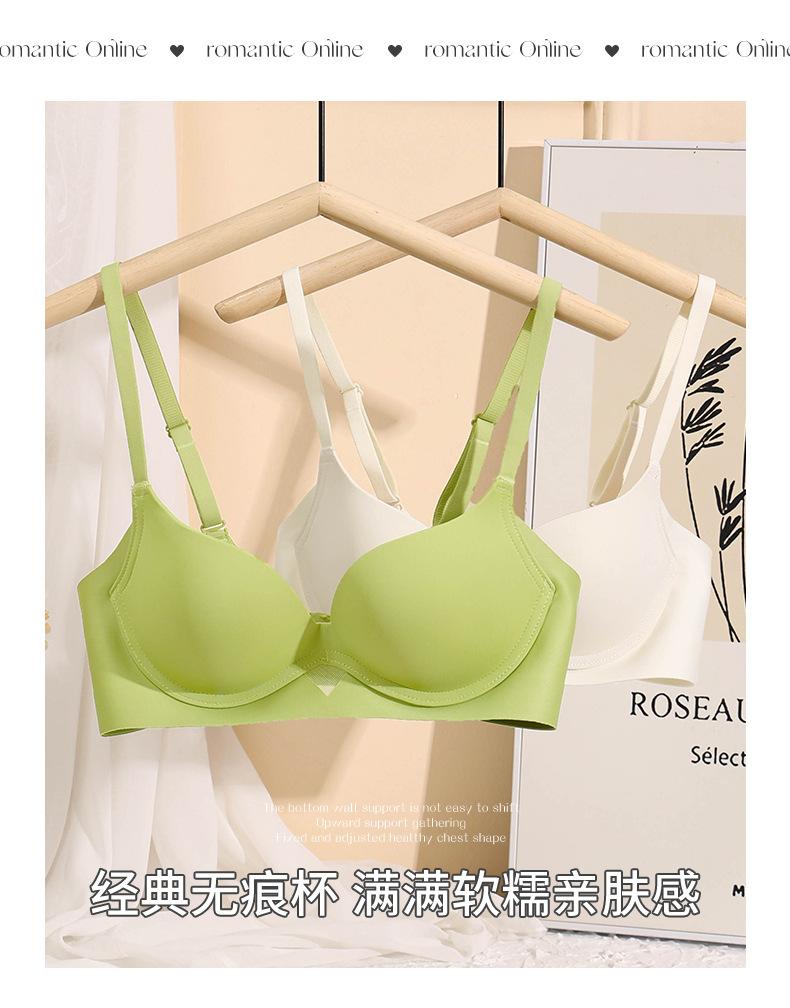 Large-sized lingerie with a small bust, a slimming look, adjustable design, breast retraction, anti-sagging, and an outward-expanding, plump look for ladies. Autumn and winter bra cover pic 21