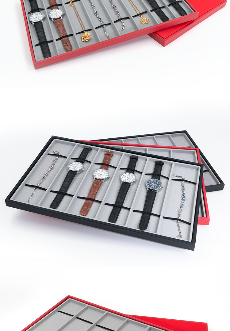 掌柜推荐 橱窗展示10格手表盘陈列架道具表带盘收纳盒表盒托盘详情6