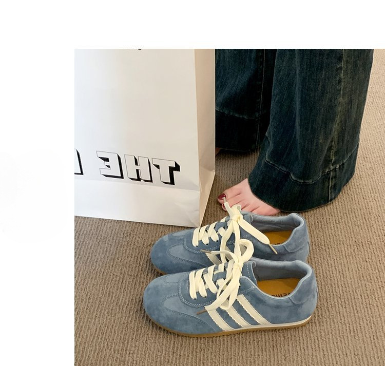 复古红色德训鞋女款小白鞋2025新款休闲板鞋运动厚底阿甘鞋详情26