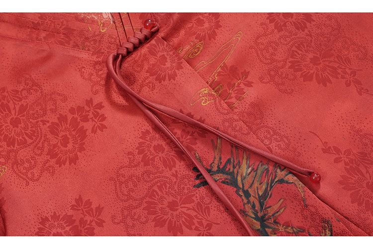 Mom 2024 New Chinese-style faux silk summer New printed dress, a loose and stylish mid-length dress for middle-aged and elderly people pic 19