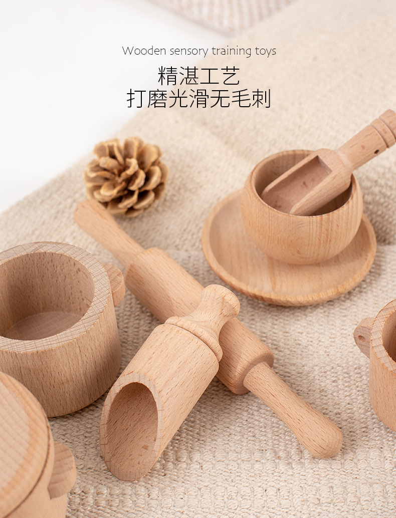 儿童木质茶具玩具套装仿真厨具益智下午茶厨房过家家餐厨具实木跨境玩具详情11