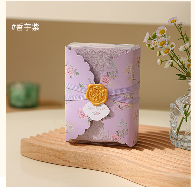 伴手礼毛巾复古花边礼盒珊瑚绒毛巾结婚伴娘回礼喜铺公司创意礼品详情12