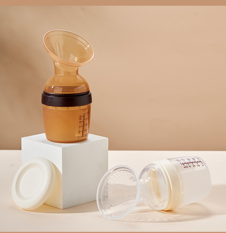 英文盒装硅胶吸奶器免手扶母乳收集器手动吸奶器防溢集奶器批发详情15