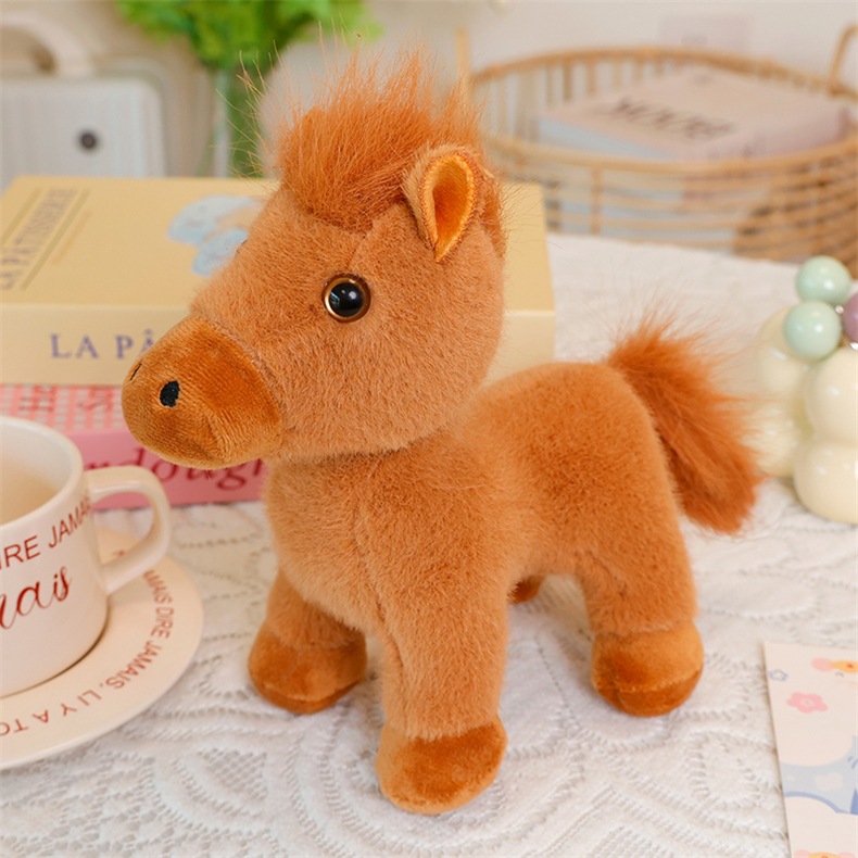 可旋转仿真小马可爱小马玩偶公仔毛绒玩具国潮玩具马年吉祥物娃娃女孩礼物详情4