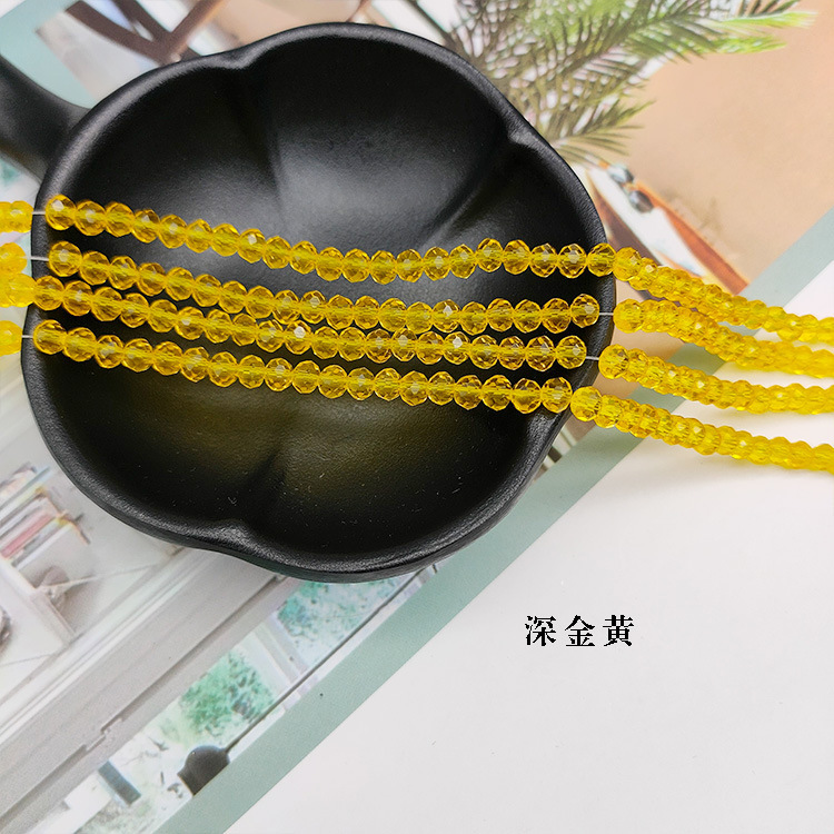 水晶玻璃切面扁珠玻璃珠彩色车轮散珠发饰箱包鞋服饰配件水晶扁珠详情11