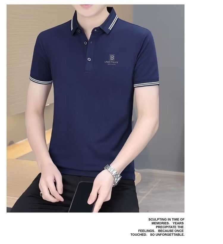 短袖男士T恤Polo打底衫新款夏季男装翻领休闲衬衫T恤男式上衣批发详情17