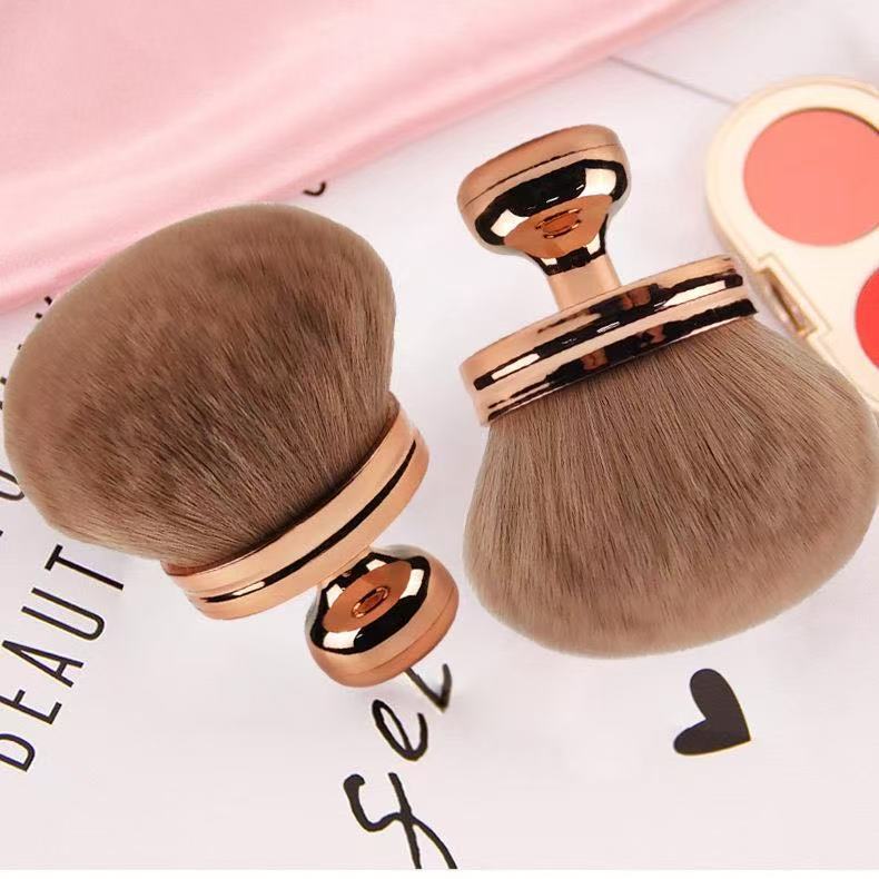 Cross-border foreign trade exclusive mushroom-shaped large loose powder brush, blush brush, super soft large seal body lotion and makeup brush pic 6