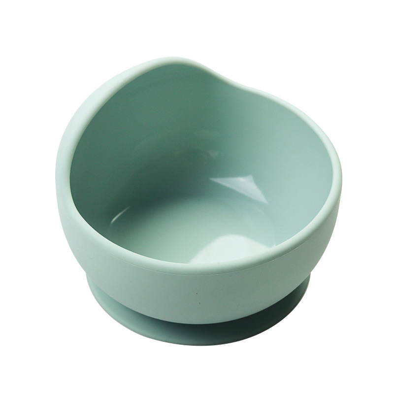 工厂婴儿碗勺硅胶餐具儿童木柄硅胶勺子儿童吸盘碗婴儿硅胶碗详情6