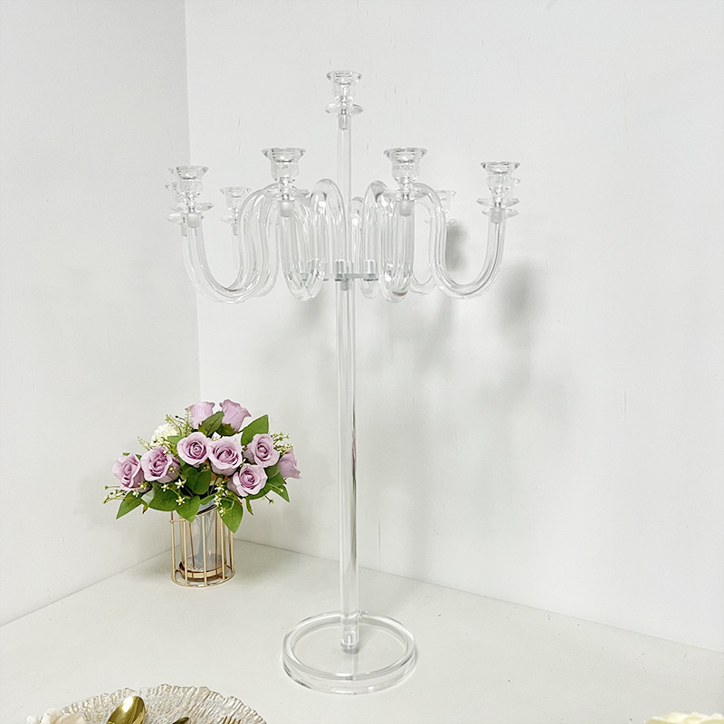 6 European acrylic candlesticks, wedding candlesticks, wedding venue decoration props, candlesticks pic 15