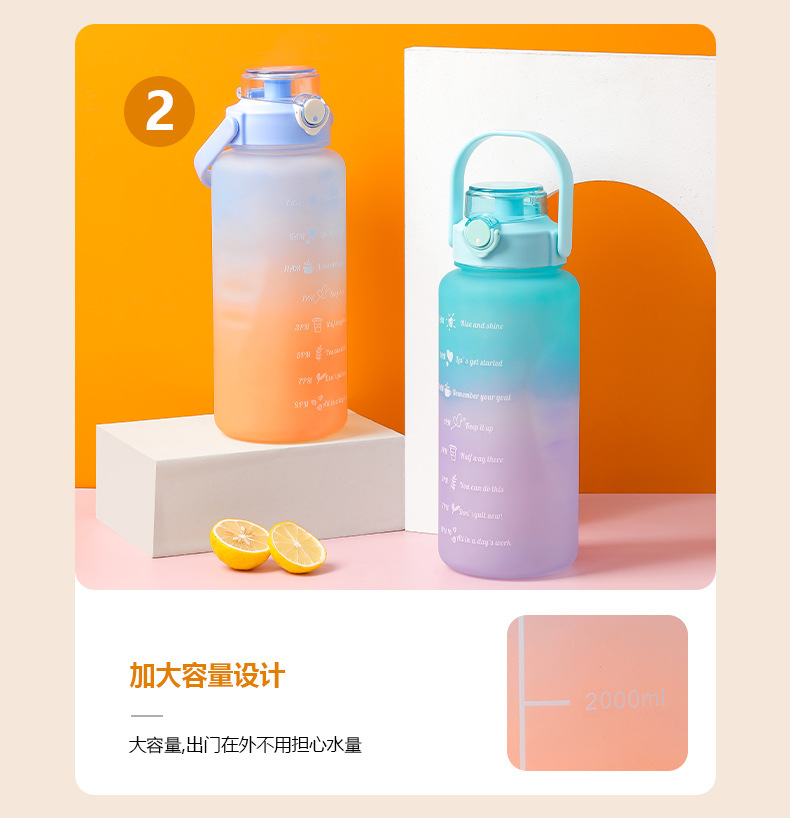 2000ML大容量塑料杯户外运动健身太空杯工地大容量便携吨吨桶水壶详情8