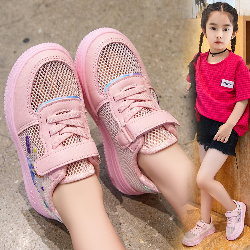 女童鞋网面小白鞋2024春夏季透气新款儿童板鞋小学生公主运动鞋子详情18