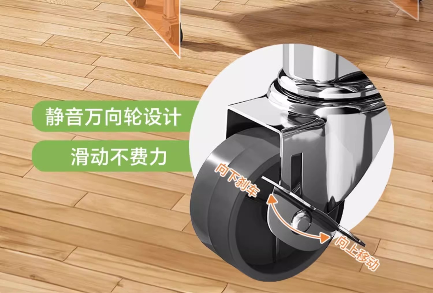 不锈钢厨房置物架菜篮子落地多层多功能微波炉锅具收纳架零食架子详情17