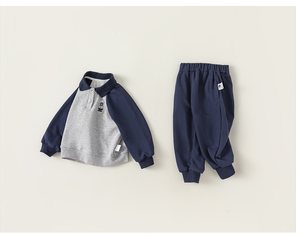 宥宝童装春季女童POLO领卫衣百褶裙两件套女童学院风套装CT24046详情19