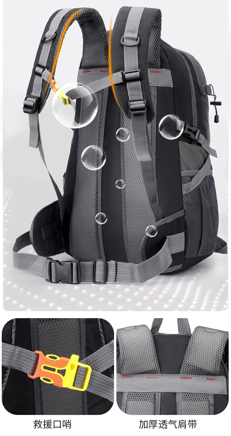 Cross-border large-capacity outdoor leisure travel backpack for both men and women, water-resistant sports mountaineering and camping backpack pic 10
