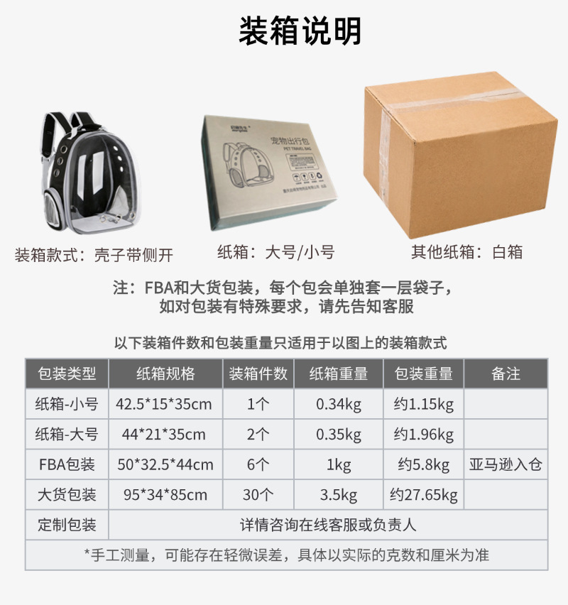 猫包宠物太空舱大容量猫咪小型犬外带胸前双肩透气宠物包猫咪背包详情4