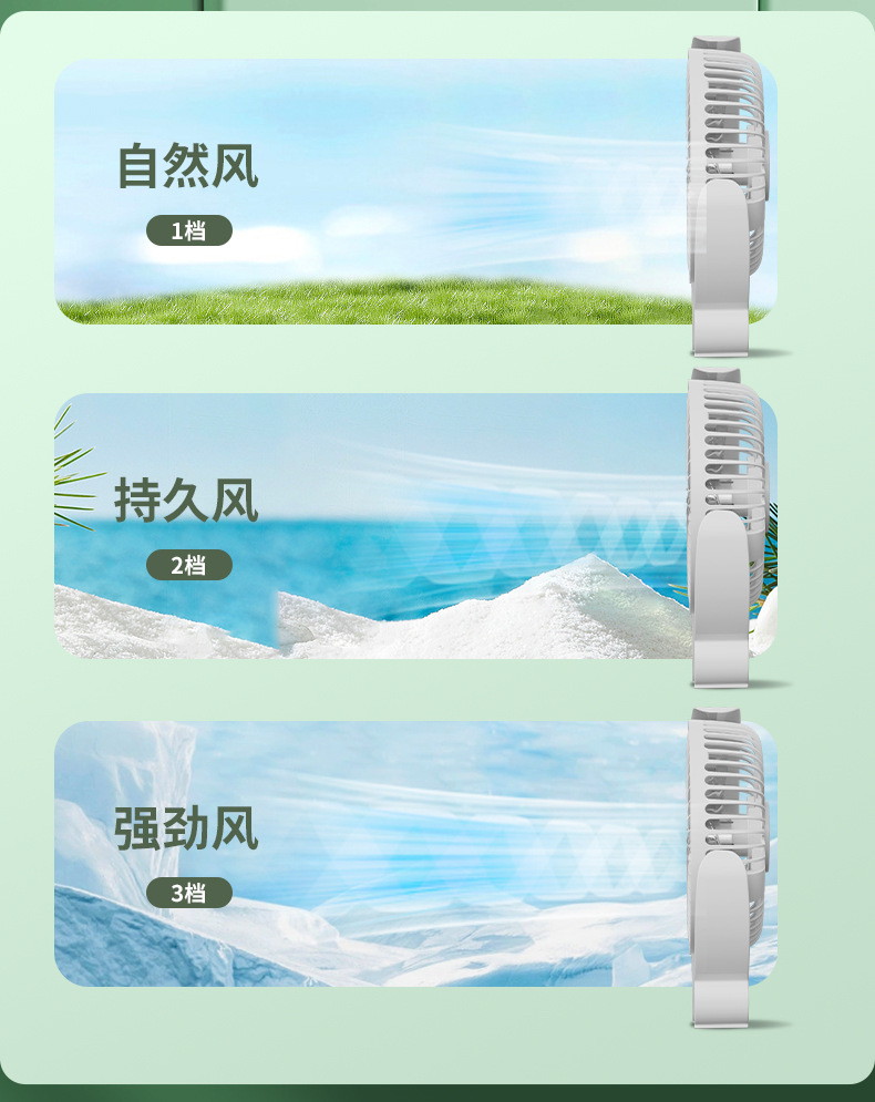 跨境小风扇办公室桌面空气循环扇小型usb充电电风扇便携冷风扇C72详情6