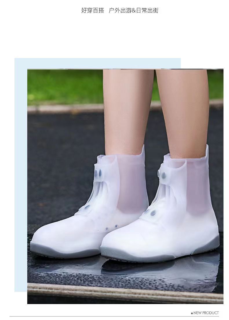 Thickened, wear-resistant, waterproof and anti-slip rain boots for both men and women, suitable for adults to wear on rainy days, and student silicone water shoe covers pic 13